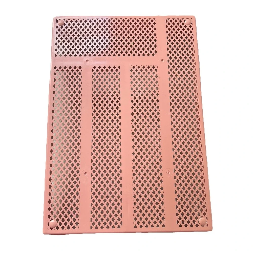 Vtg 80s Pink Mesh Junk Drawer Organizer Cutlery Utensil Silverware 14x10x2 Retro